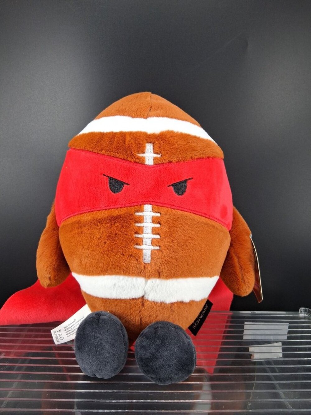 FAO Schwarz Heroes Of The Game Plush Football Toy 12" Brown & Red